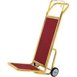 酒店大堂不锈钢行李推车机场箱包推拉服务平板车手推拖车