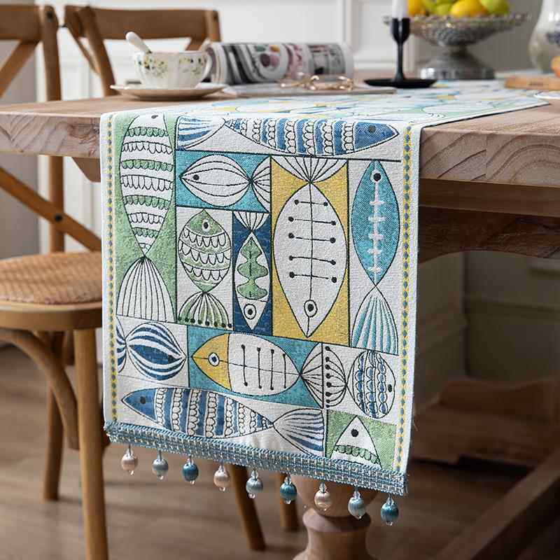 正品桌刺旗中式新中式简约现茶代餐布桌茶几席喜庆红长条桌装饰绣