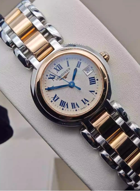 漏价9.8新 浪琴心月系列钢18K金石英手表26.5MM女表L8.110.5.78.6