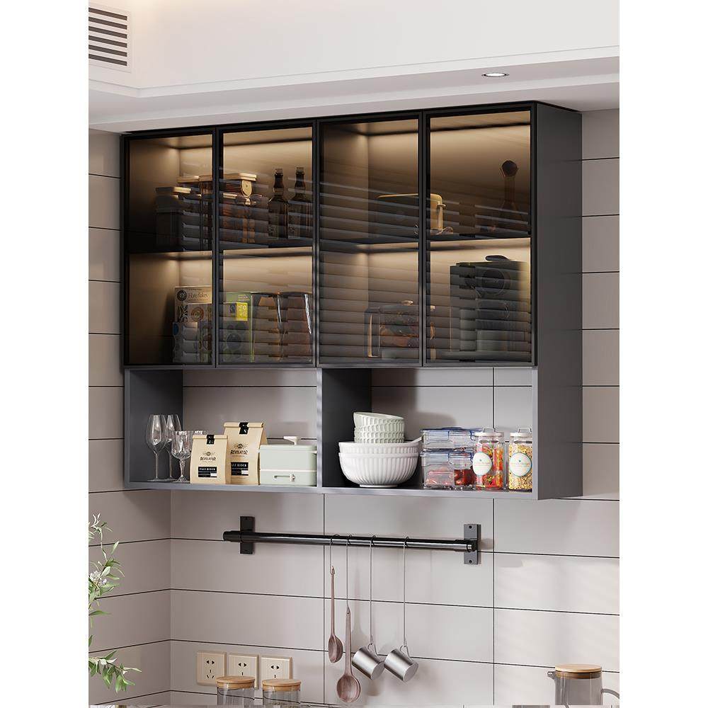 厨房吊柜挂墙式阳台墙上置物柜子浴室收纳墙壁柜卫生间储物柜定制