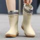 耐磨胶鞋 德国雨靴2025新款 成人防水防滑水鞋 中筒厚底雨靴男士 男士