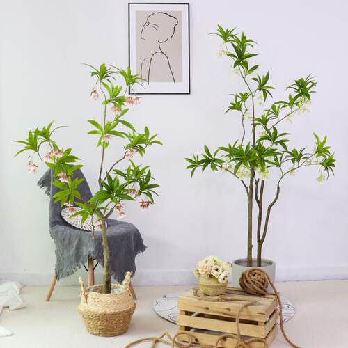 仿真绿植北欧风客厅落地装饰景观花艺摆件假花植物仿真水石榕花树