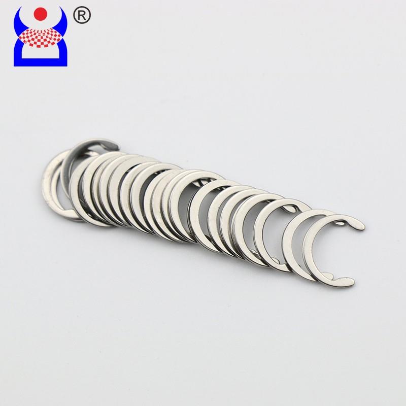 鼎程龙M1800开口挡圈轴卡C卡C型卡簧夹紧挡圈新月形轴用挡圈不锈