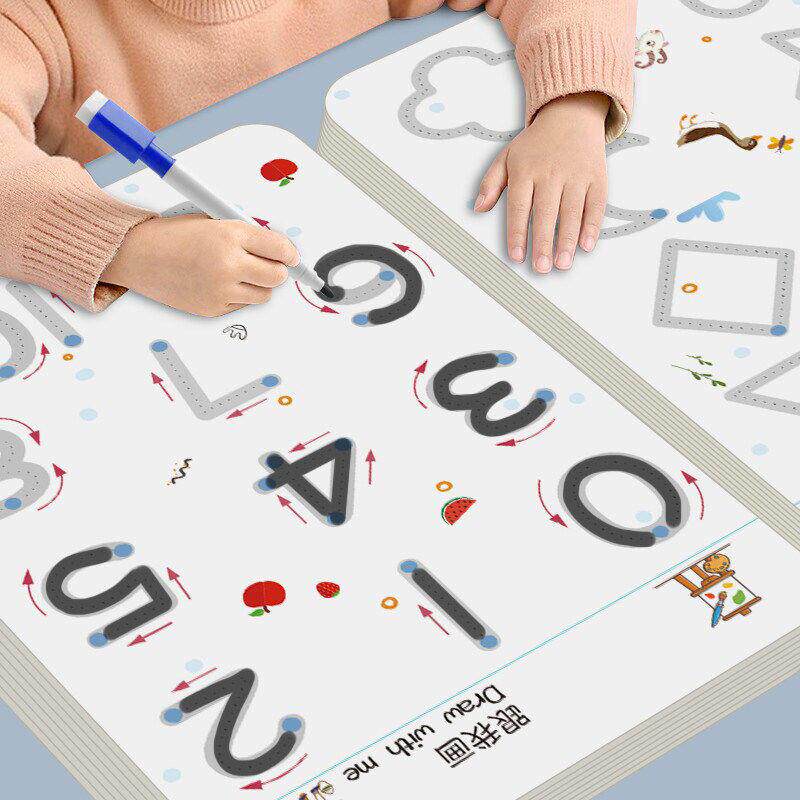 儿童控笔训练字帖描红本幼儿园入门画画本3岁6宝宝涂色绘本练字本