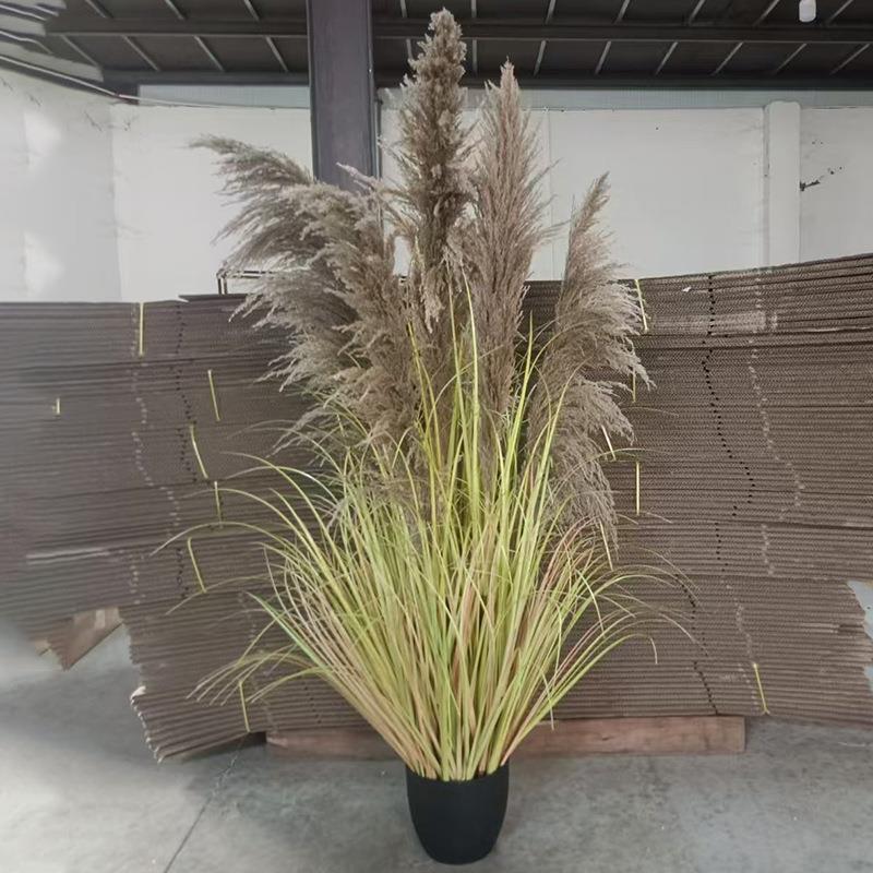 仿真绿植盆栽真芦苇仿真植物家居装饰品摆件大型芦苇假花仿真盆景