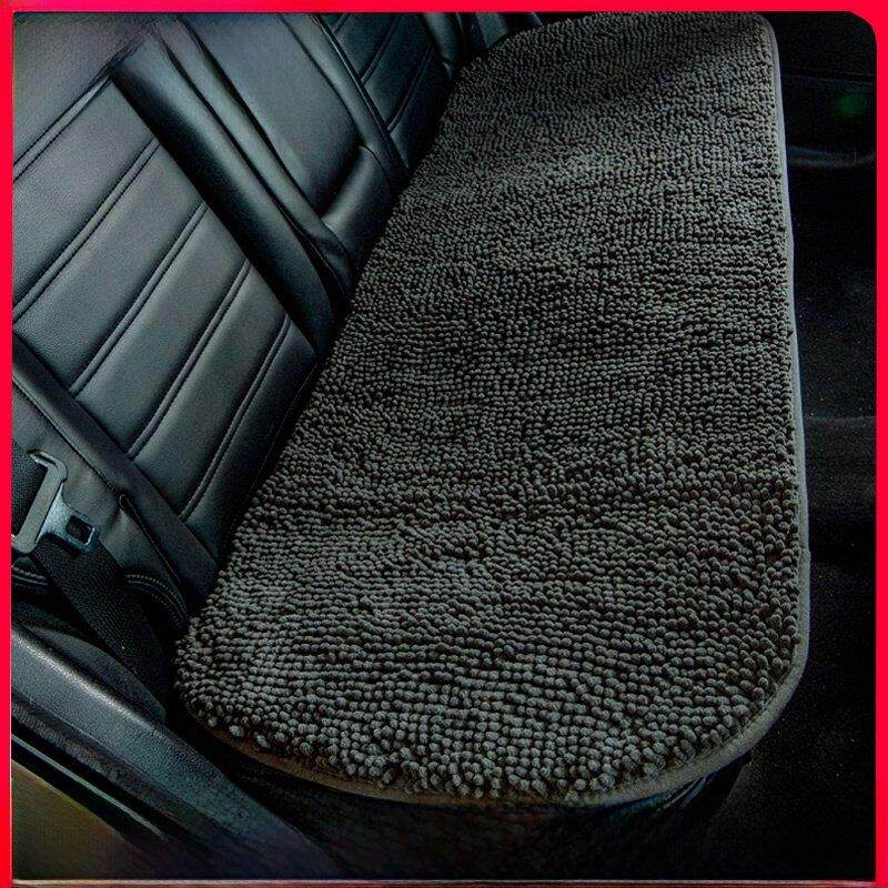 汽车坐垫珊瑚绒填充卡特彼勒四季中性单件雪尼尔硅胶防滑坐垫后座