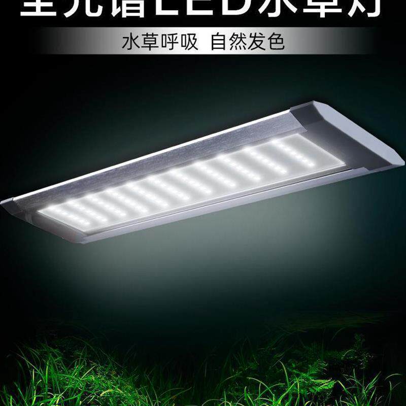 萌虫爆藻灯鱼缸全光谱出青苔D防水照明苔藓水草灯盘小型仿阳光