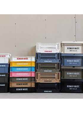 humanmade收纳箱工业风桌面收纳盒可叠加户外露营杂物迷你收纳筐