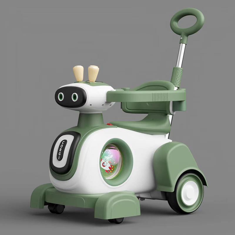 高档智能儿童电动车车车多功能机器狗电手推车宝宝电动玩具漂移充