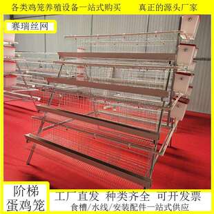三层四层阶梯式蛋鸡笼笼具家用养殖场用自家工厂鸡舍鸡窝