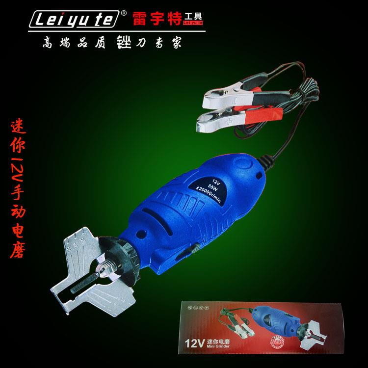电动迷你12V手动电磨锂电迷你磨链机 电动手磨头