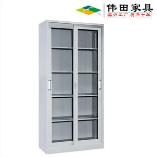 文件柜钢制带锁玻璃移门柜铁皮办公室资料柜档案凭证柜收纳柜厂家