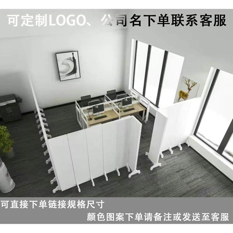 纯白色屏风折叠客厅移动现代办公室酒店玄关隔断摄影客厅简约折屏