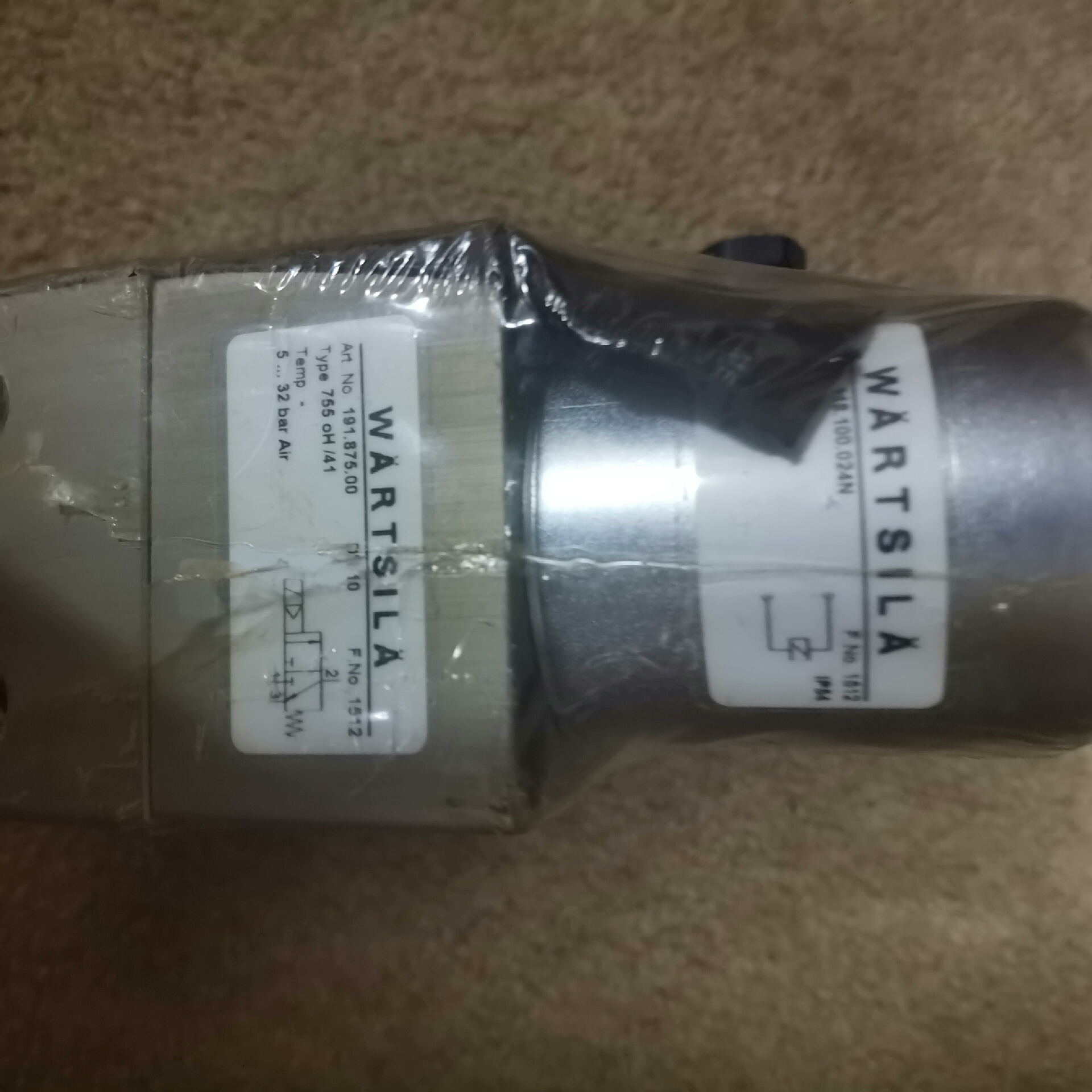 瓦锡兰全新原装未拆封的气缸气动阀   带修理包  755OH