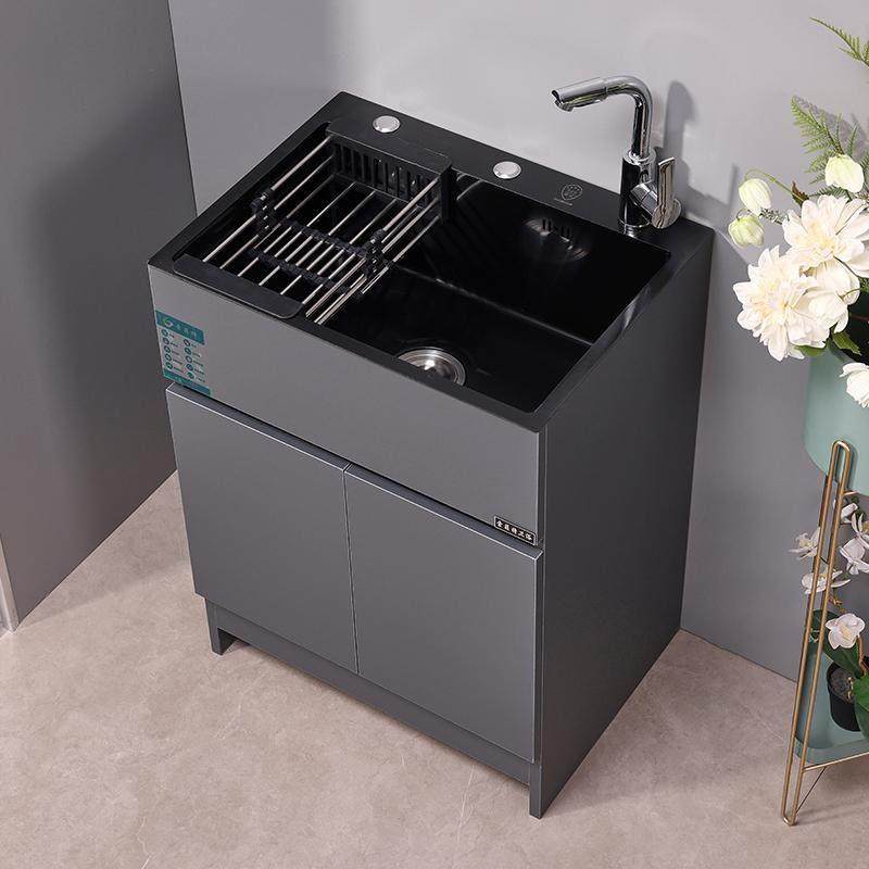 不锈钢水槽柜厨房小户型浴室柜蜂窝铝洗碗池洗菜盆落地家用阳台柜,家装主材,浴室柜,淘宝优惠券,粉丝福利购,淘宝优惠卷
