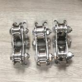 304不锈钢滑轮48轨道双轮平移门轮子H型U型V型槽大门地下轮轴承轮