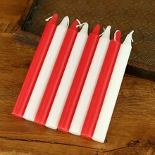 红白蜡烛家用停电应急照明蜡烛日用烛光室内无烟耐烧长杆蜡烛应急