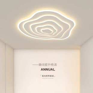 中山灯具简约现代客厅主灯创意个性 2024年新款 波浪吸顶卧室房间灯