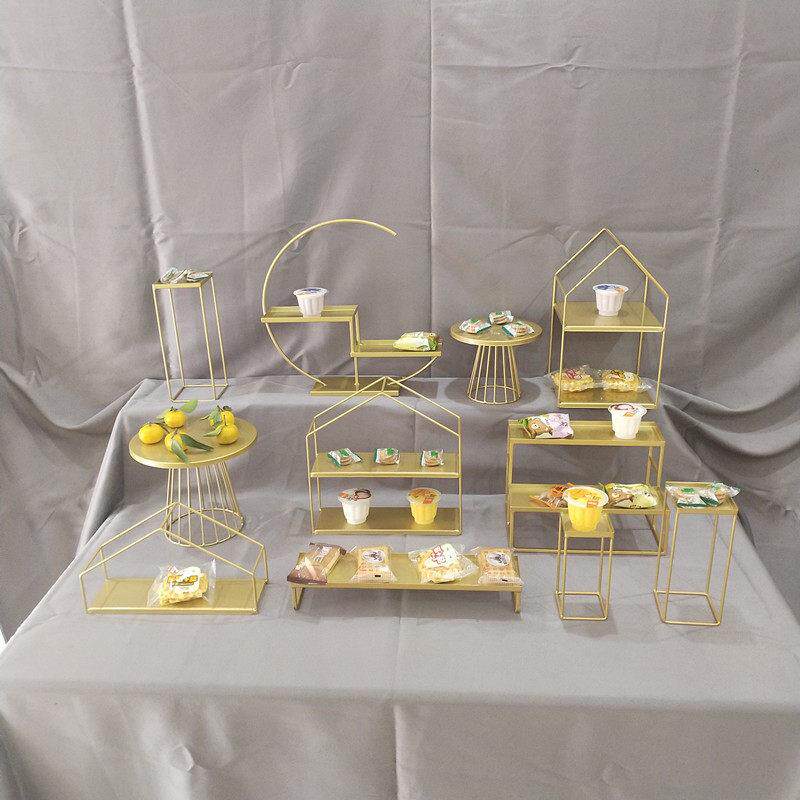 欧式甜品台摆件生日蛋糕托盘展示架婚礼装饰套装道具冷餐茶歇摆台