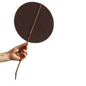 魏晋文人风雅麈尾扇 凤眼竹柄茶人扇 大漆细竹丝全手工遮羞扇