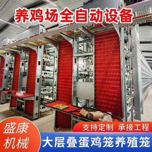 大层叠蛋鸡机械设备立式自动化三层叠式蛋鸡笼养殖场鸡舍蛋鸡笼