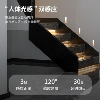 无框地脚灯防卧水嵌入式楼梯走廊道边过户外室智能人FFB体感应墙