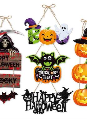 Halloween party decorations pumpkin bat door hanging ornamen