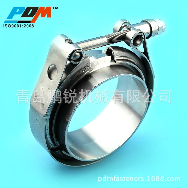 不锈钢管道接快V型卡箍标准卡UYW箍连子母法放兰平面法兰