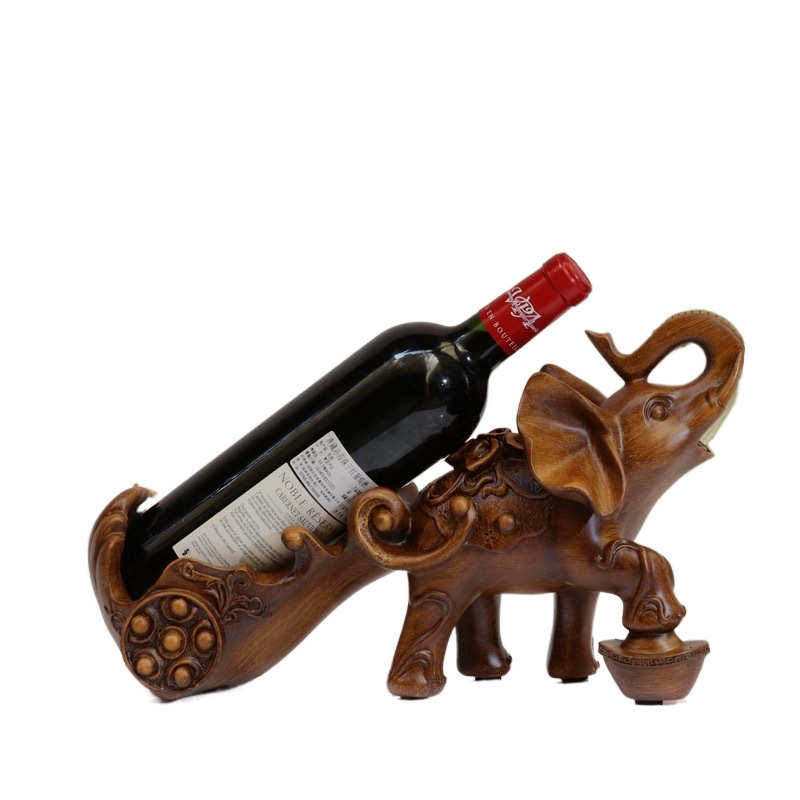 酒柜装饰品大象红酒架摆件客厅厨房橱窗实用摆设欧式结婚乔迁