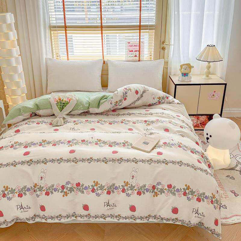 纯棉被套单件100全棉床单春夏薄款被罩单人150x200x230被子套被单