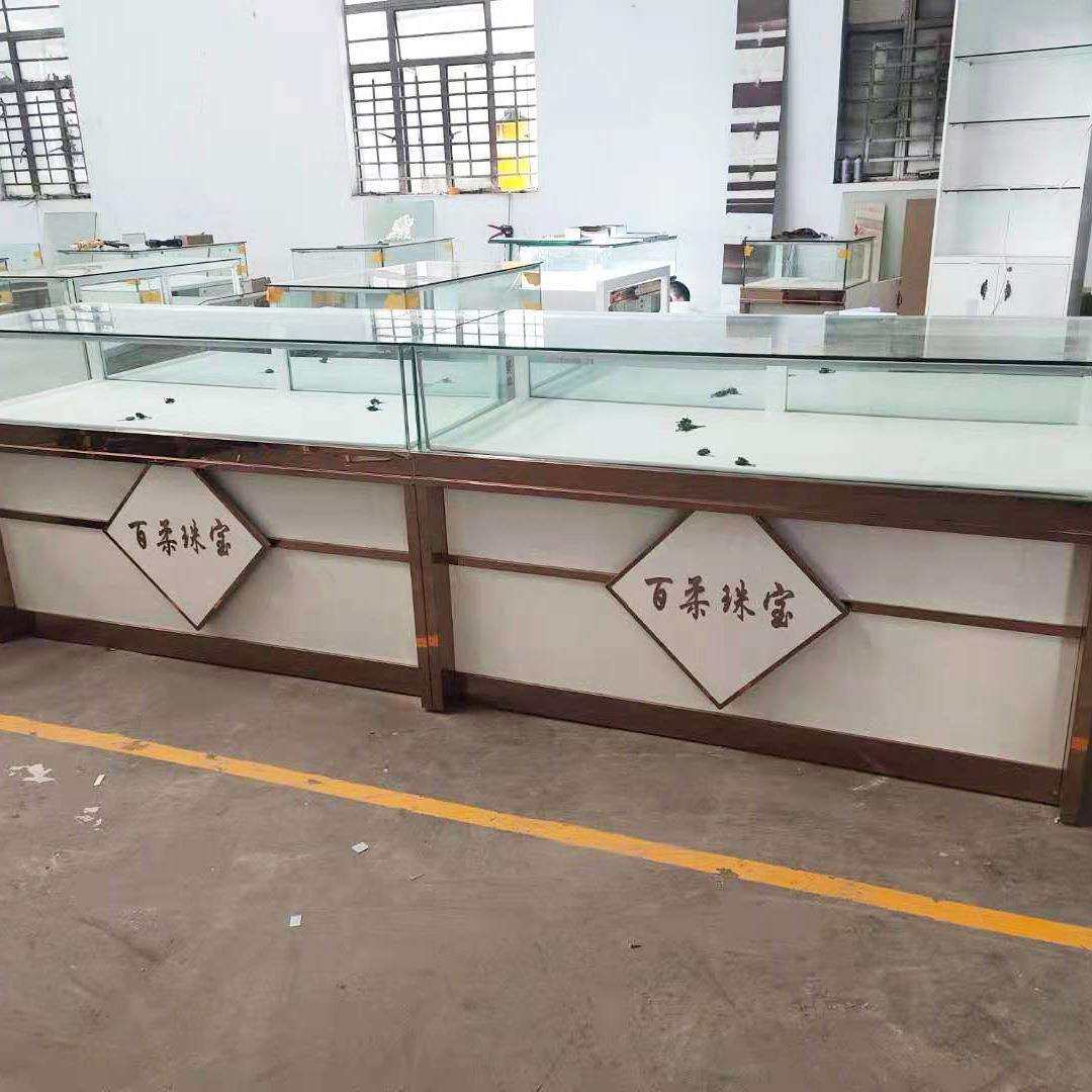 新款珠宝柜台商场展示柜 饰品柜台 黄金玉器首饰翡翠蜜蜡展示柜