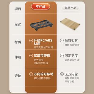 电脑机主托架可移动机箱新款塑料带轮座用办公底伸缩支架简约收纳
