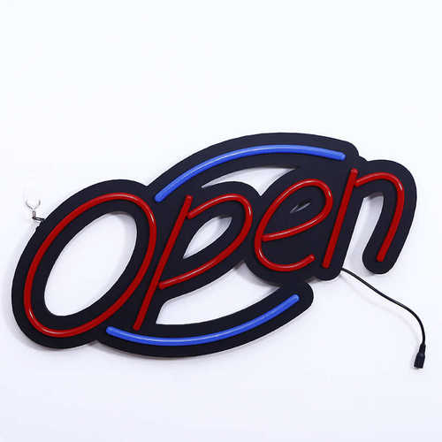 open椭圆柔性发光霓虹灯带广告牌悬挂式装饰LED灯牌
