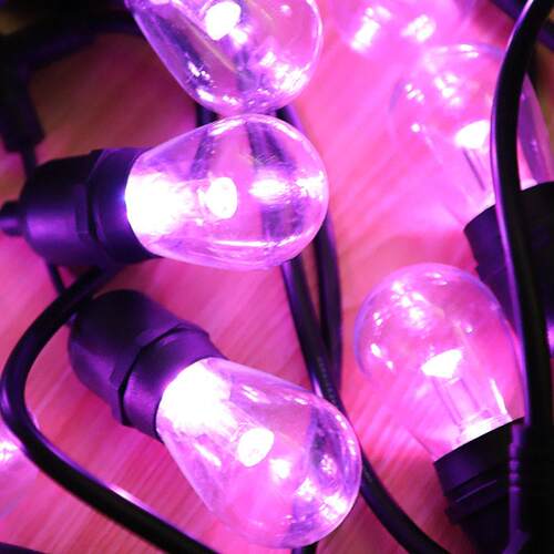 S14灯泡 户外防水庭院装饰 RGB七彩跑马灯串节日 复古 E27灯头led