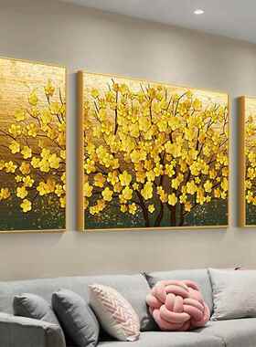 财55d钻NID石画202新款满钻客厅三联画发树点砖石贴画年秀水晶十