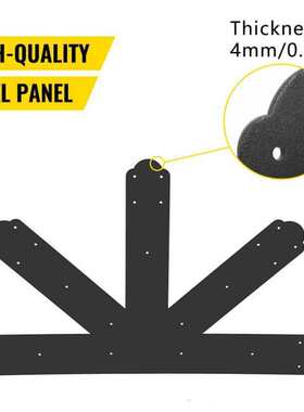 山墙板12*12in连接件底座横梁五角连接架带螺栓的装饰山墙板