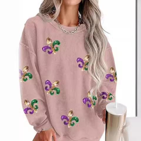 pullover hoodie round casual sweatshirts sleeve fashion