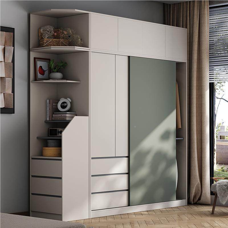 推拉门衣柜用家卧室小户型AW-023装现代简约组储物柜趟门收移纳柜