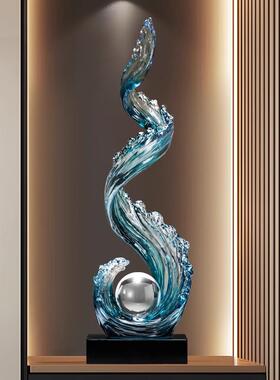 入户关pxx10036摆件风生起轻奢高档客厅水门工艺品落地软装进家居