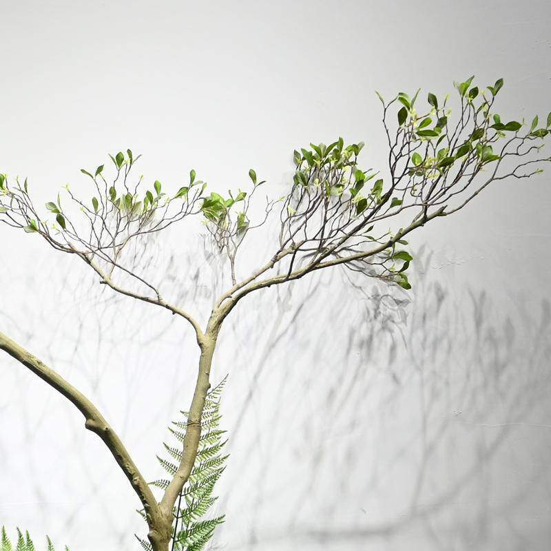 仿真蕨类植物绿植造景室内楼梯下假苔藓装饰摆件山石中式景观布置