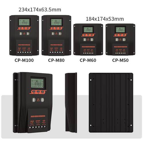 新款PW0M太阳能5控制器60A0A80A10A智能光伏充放电控制器VZI充12-
