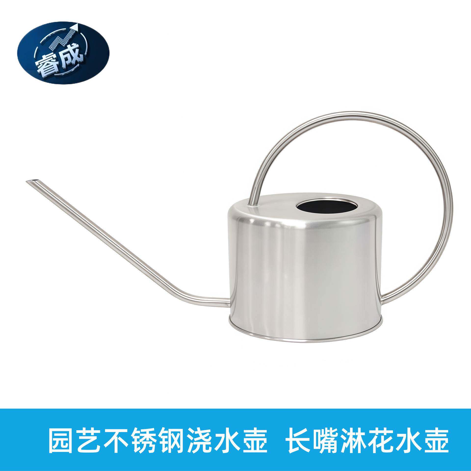 跨境园艺专用浇花喷壶不锈钢家用长嘴小型浇花壶防漏养花金属水壶