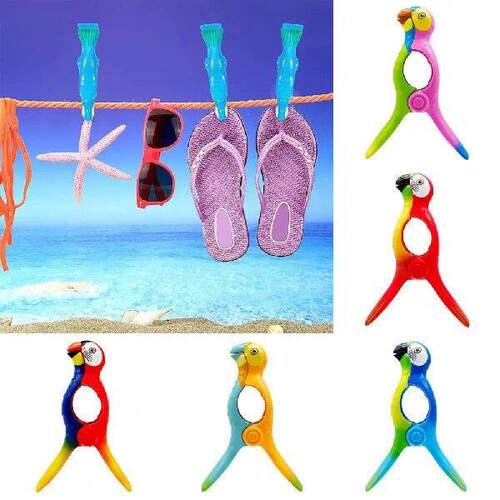 2 Pcs Cute Wardrobe Clothes Beach Towel Clips Gradient