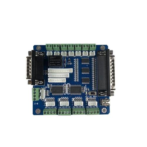 MACH3 雕刻机接口板 5轴步进电机控制板 cnc 接口板