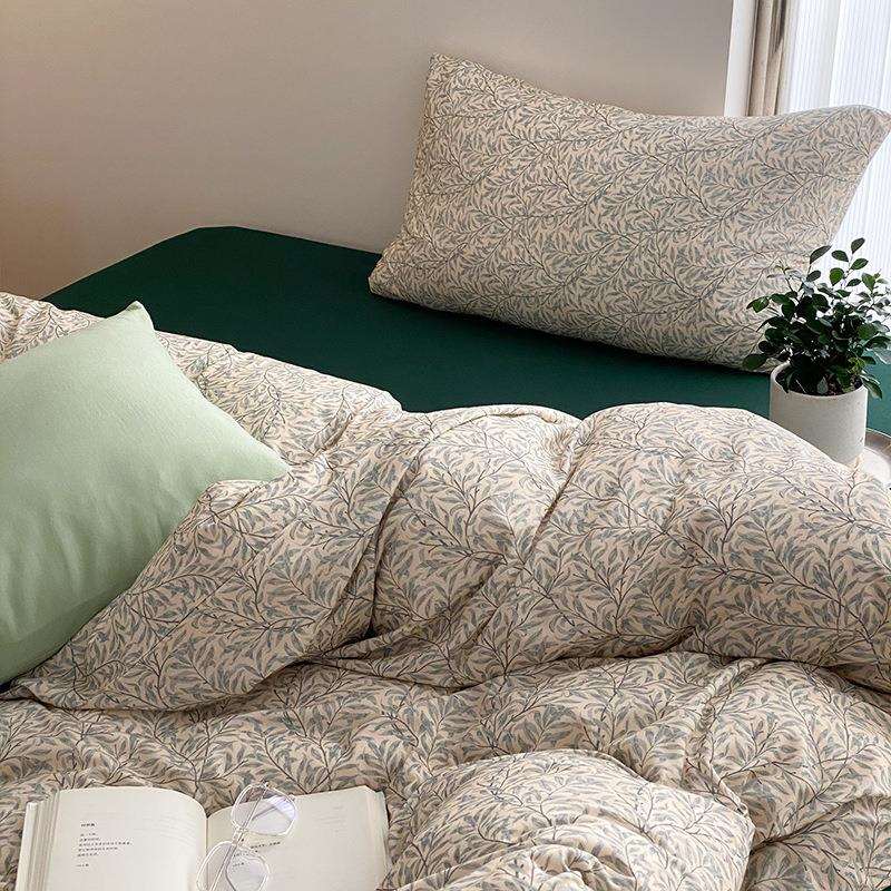 软糯裸睡天竺棉床品 印花类四件套 针织棉被套床笠款套件