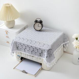 打印机盖布小茶具防尘布传真机电脑蕾丝防尘罩一体复印机防尘罩布