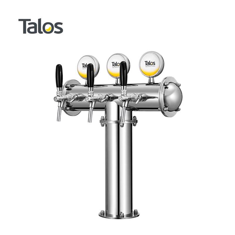 Talos塔罗斯桶啤酒设备酒吧不锈钢啤酒柱大T型3孔酒柱精酿1045306