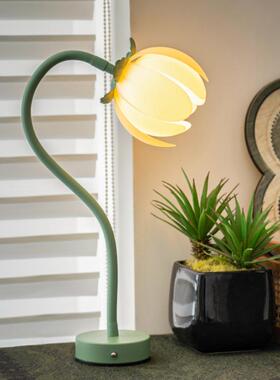 新l围d无线充e电小夜灯氛感卧款室床头台灯触摸创意桌灯W-MT5LE1