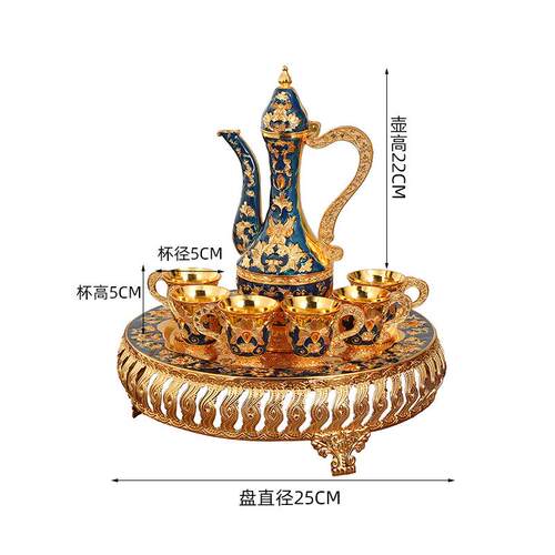 欧式轻奢花纹酒具套装家居桌面酒壶摆件装饰白酒分装酒杯酒壶礼品