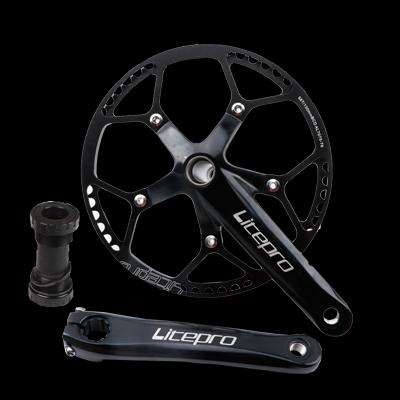 铝合金风行中空  自行车盘曲折叠p8一体柄改装412lp超轻牙litepro